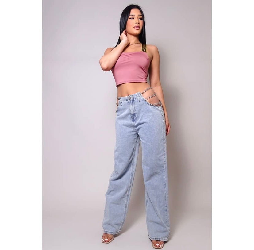 Strapped up lattice womens top