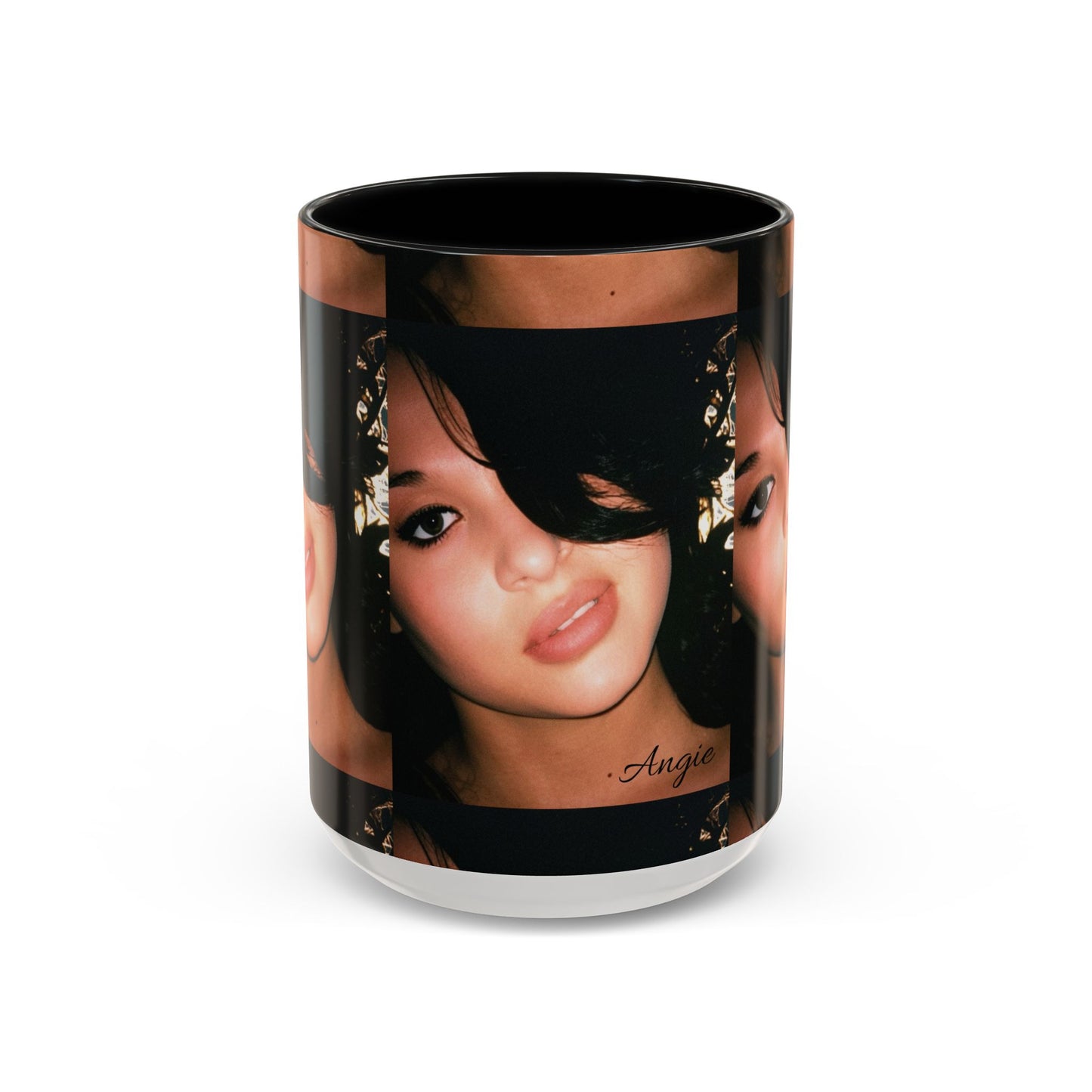 Personalized Photo Accent Coffee Mug (11/15oz) — Custom Portrait Design Printify