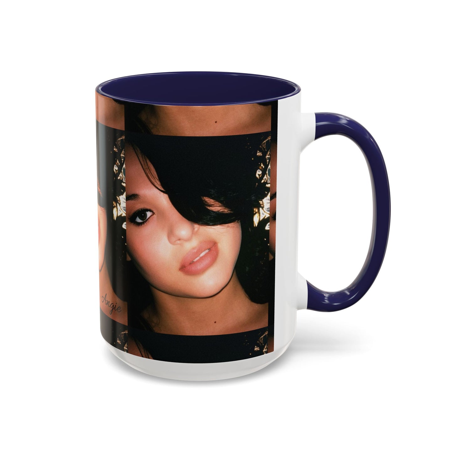 Personalized Photo Accent Coffee Mug (11/15oz) — Custom Portrait Design Printify