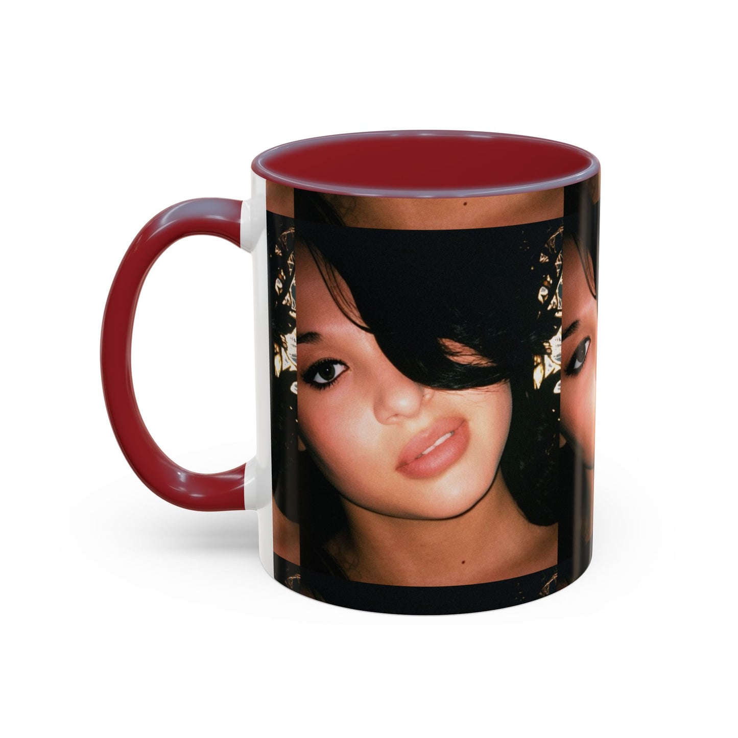 Personalized Photo Accent Coffee Mug (11/15oz) — Custom Portrait Design Printify
