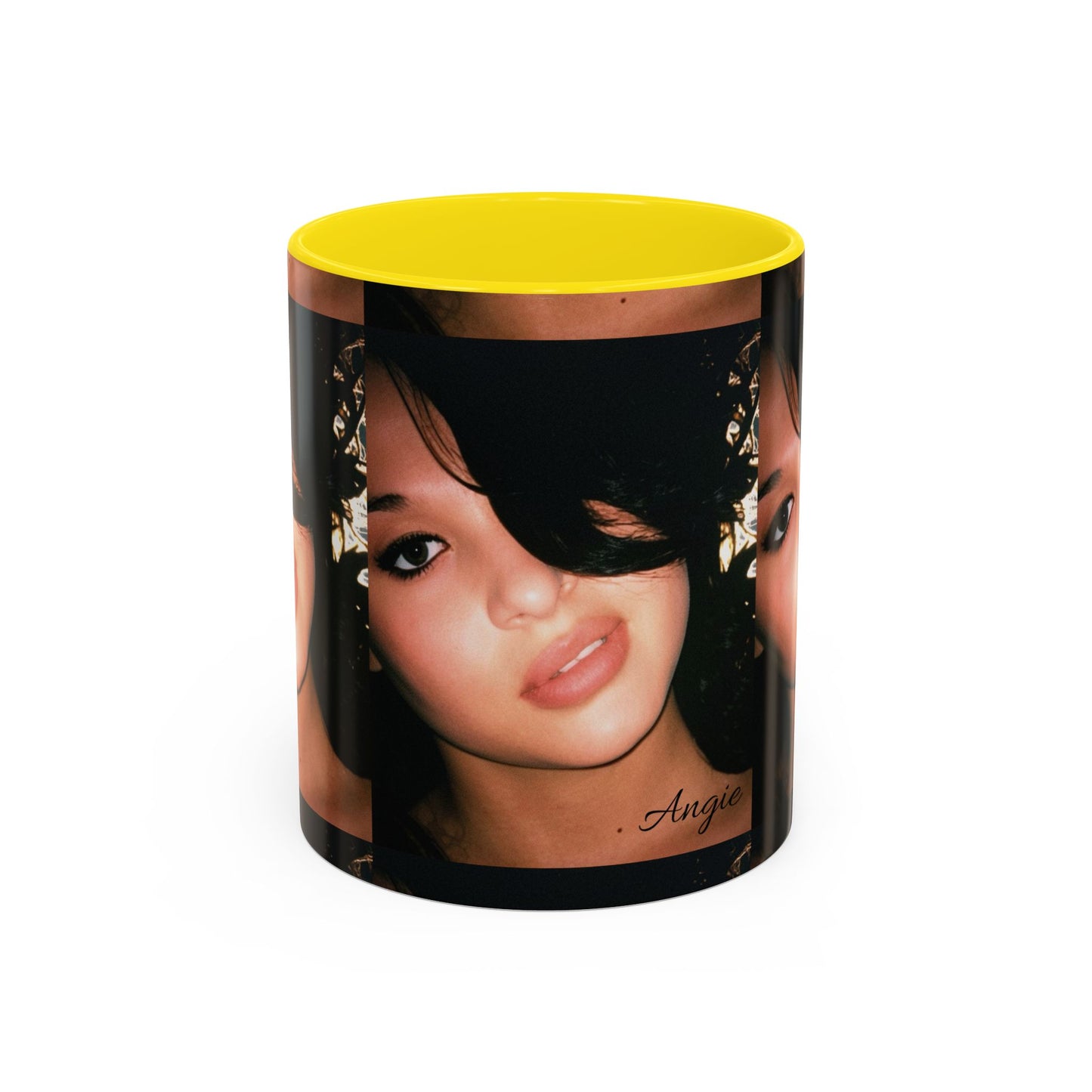 Personalized Photo Accent Coffee Mug (11/15oz) — Custom Portrait Design Printify