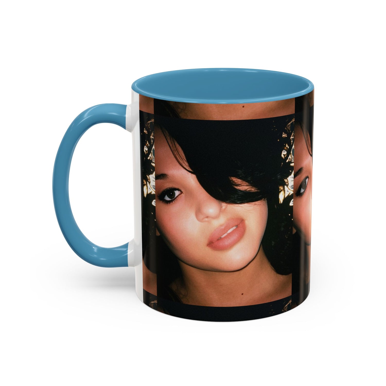 Personalized Photo Accent Coffee Mug (11/15oz) — Custom Portrait Design Printify