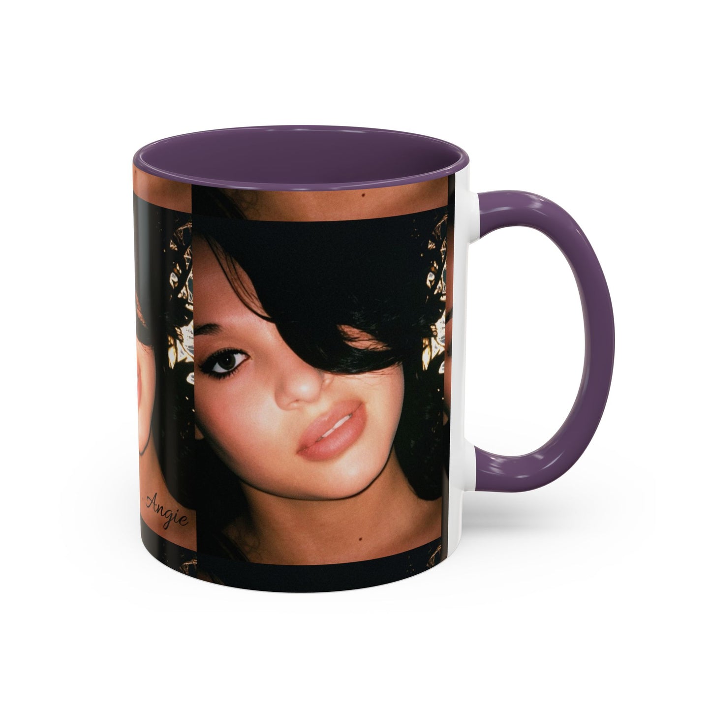 Personalized Photo Accent Coffee Mug (11/15oz) — Custom Portrait Design Printify