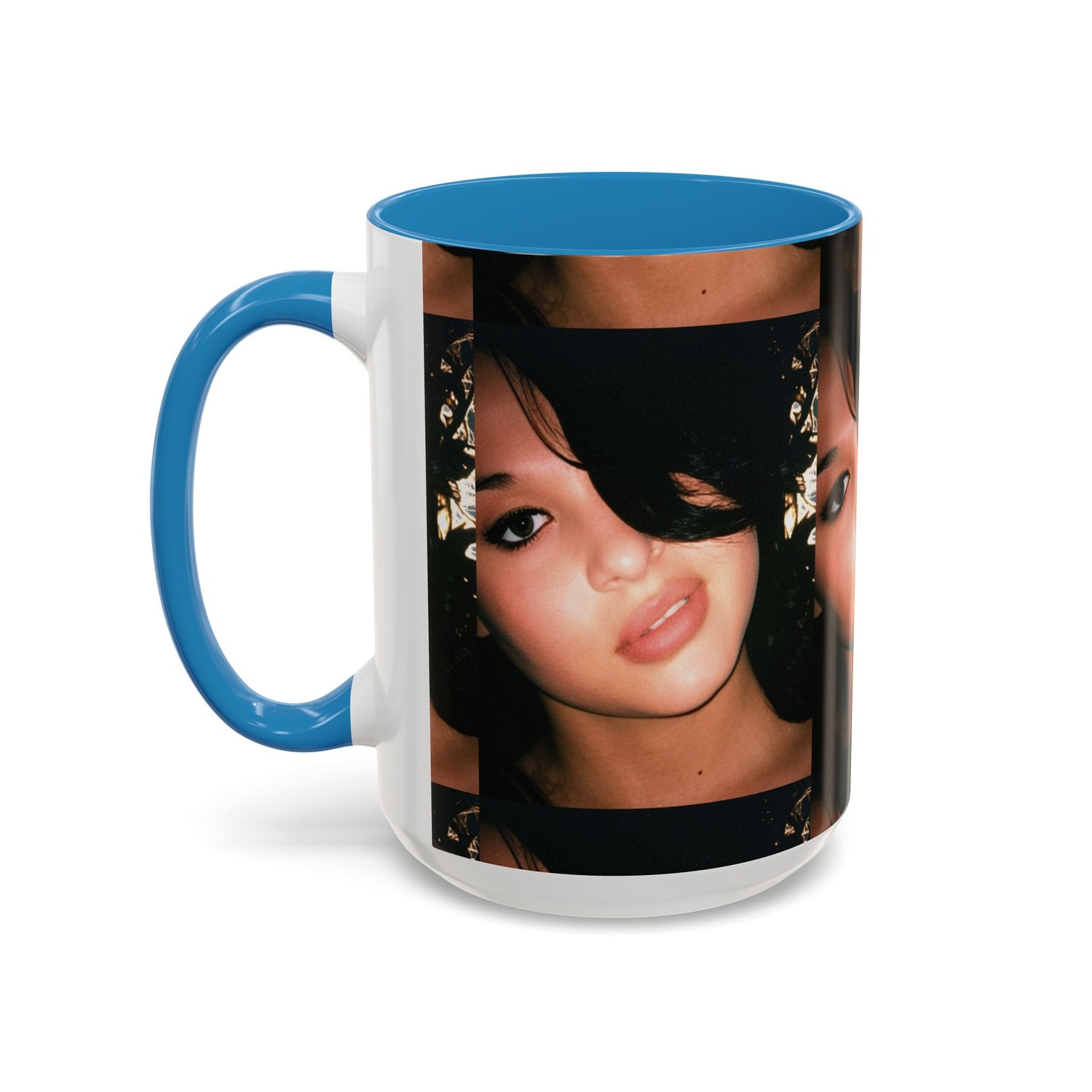 Personalized Photo Accent Coffee Mug (11/15oz) — Custom Portrait Design Printify