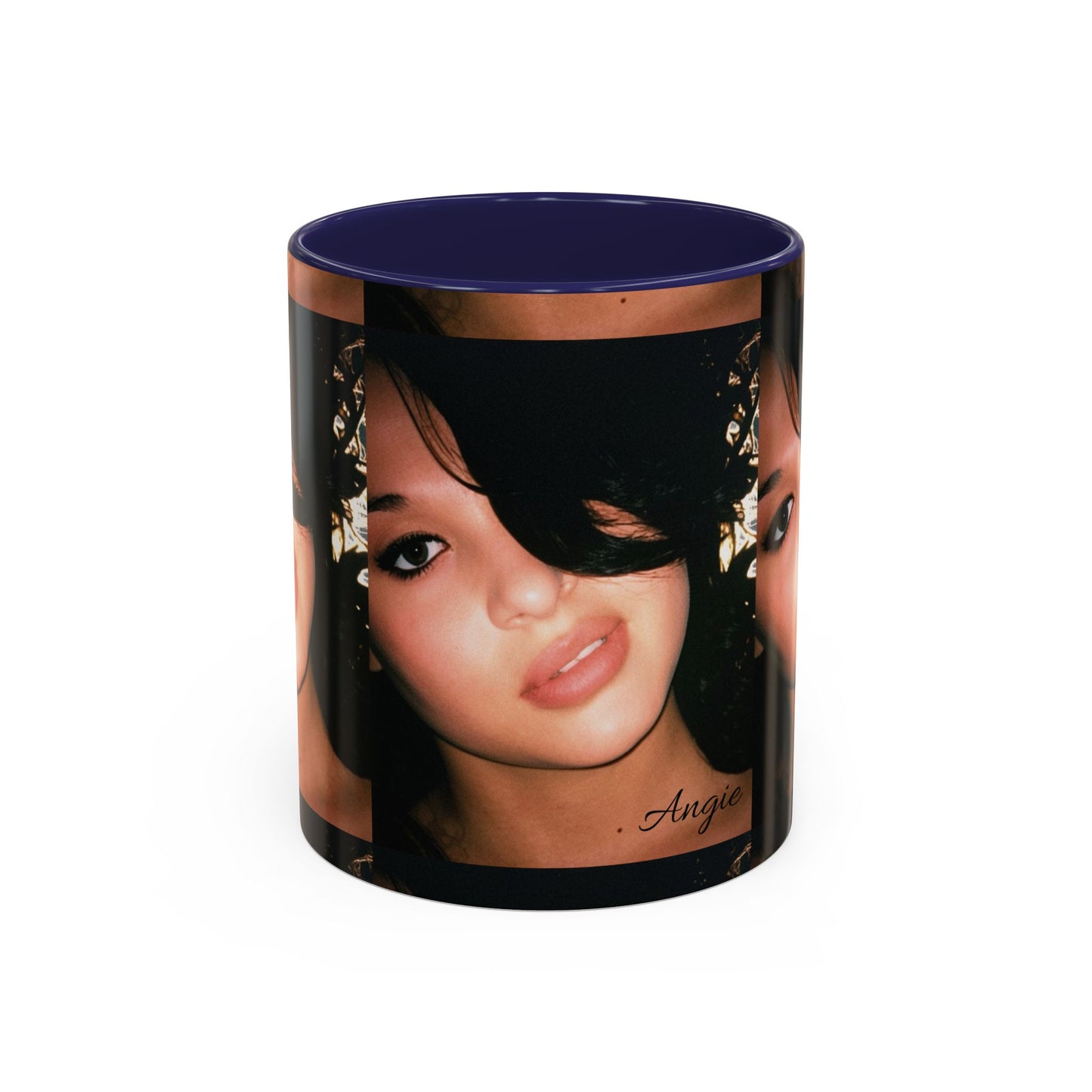 Personalized Photo Accent Coffee Mug (11/15oz) — Custom Portrait Design Printify