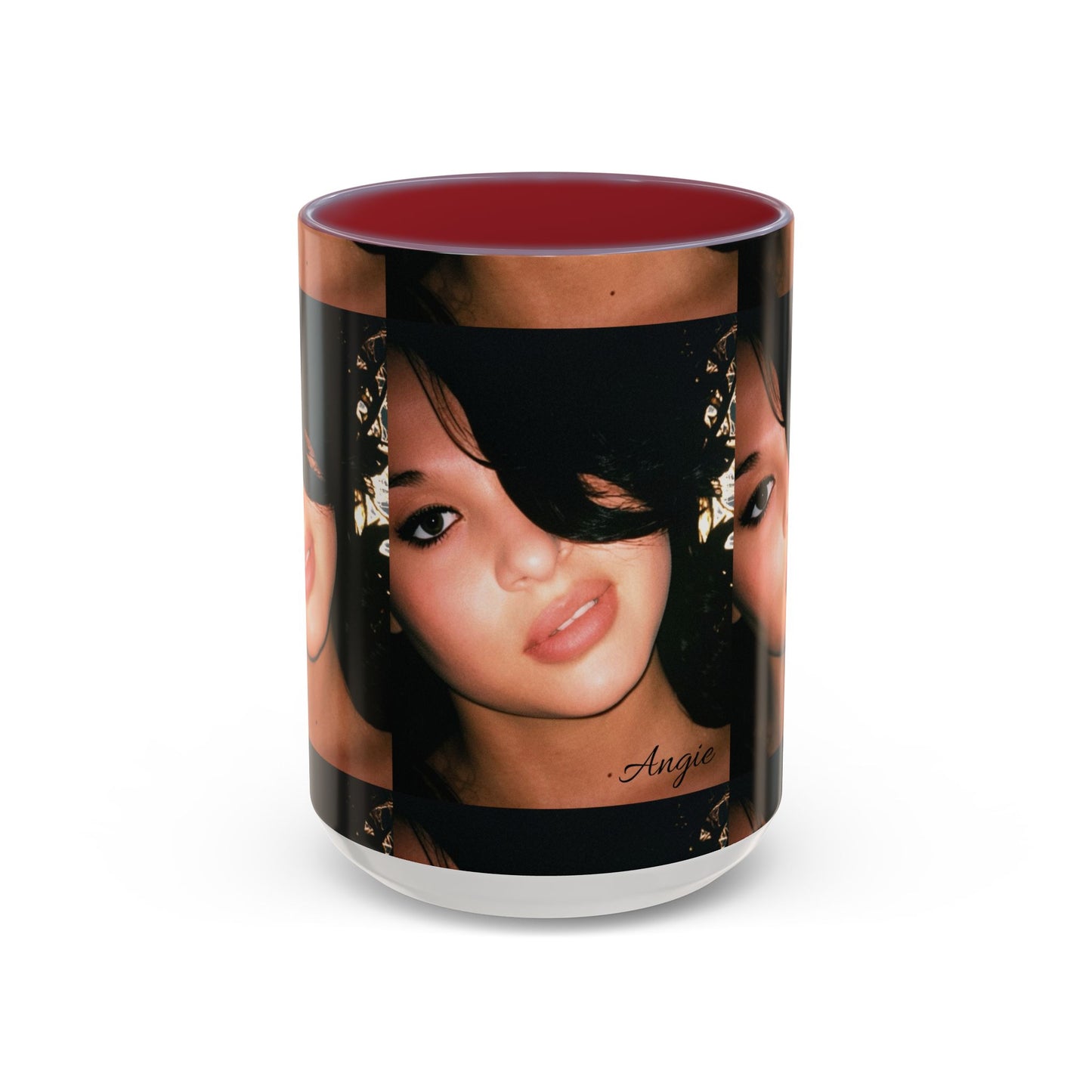 Personalized Photo Accent Coffee Mug (11/15oz) — Custom Portrait Design Printify