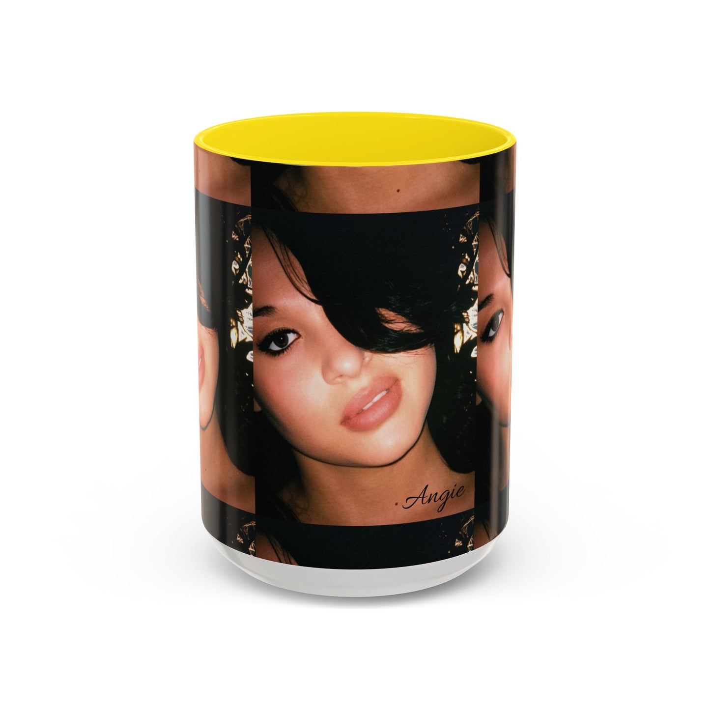 Personalized Photo Accent Coffee Mug (11/15oz) — Custom Portrait Design Printify