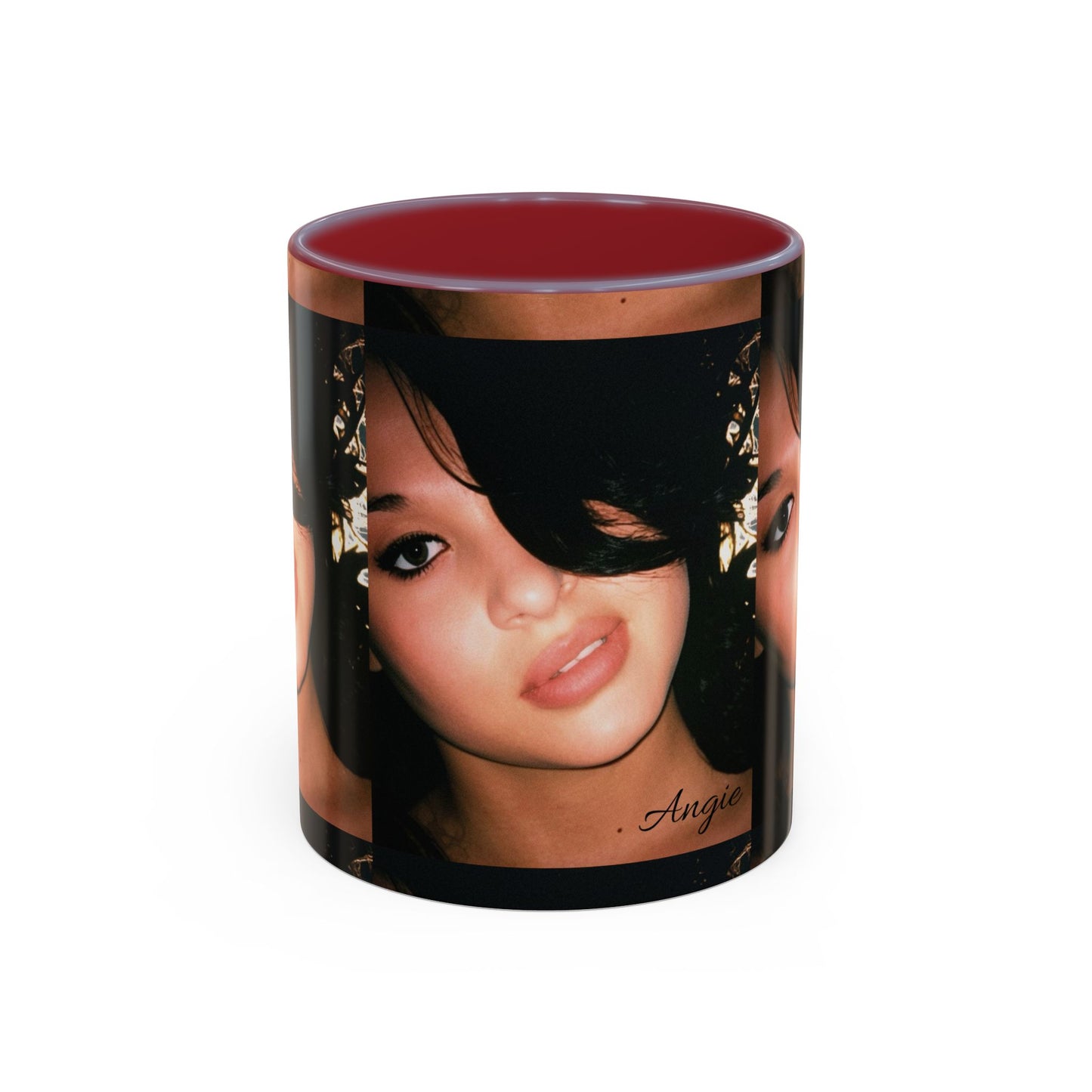 Personalized Photo Accent Coffee Mug (11/15oz) — Custom Portrait Design Printify