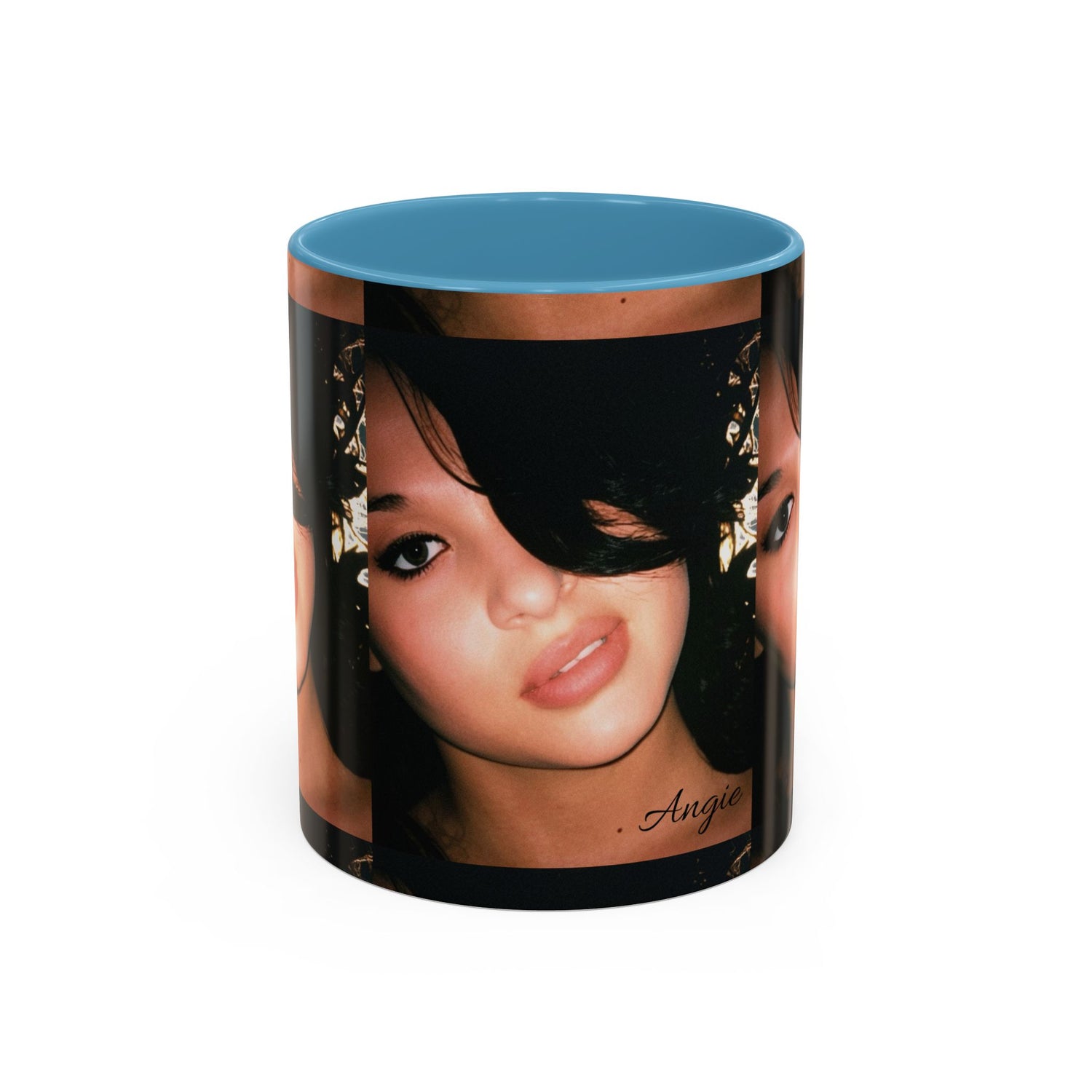 Personalized Photo Accent Coffee Mug (11/15oz) — Custom Portrait Design Printify