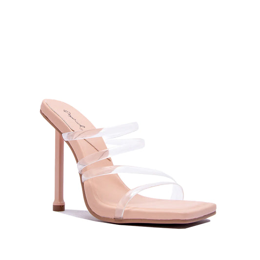 Clear Strapped Open toe heel