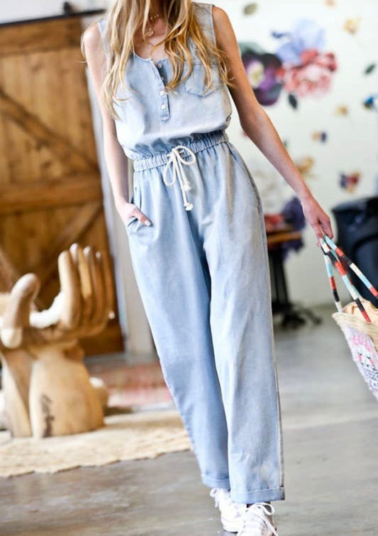 Light Denim dressy jumpsuit