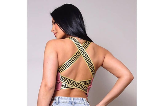 Strapped up lattice womens top